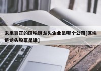 未来真正的区块链龙头企业是哪个公司[区块链龙头股票是谁]